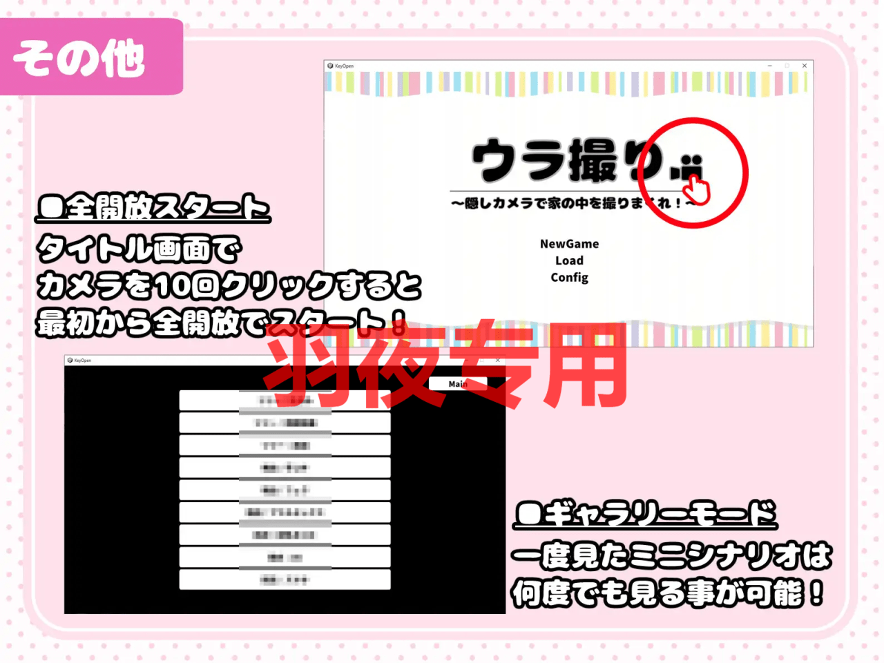 [SLG/更新/有动画/盗摄] 隐藏偷拍 ウラ撮り～隠しカメラで家の中を撮りまくれ! V1.10 [1.6G/度盘]